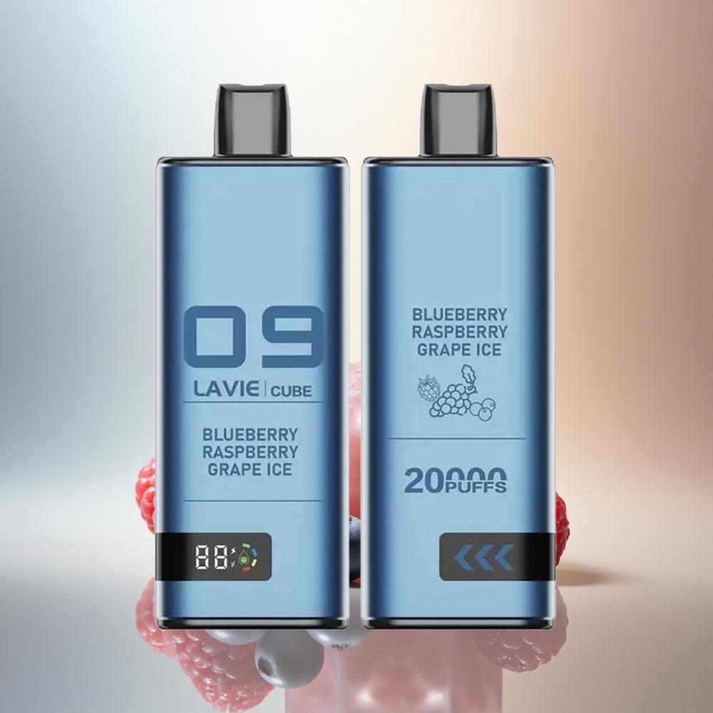 Lavie Cube 20000 Puffs Blåbär Hallon Druva Is 28ML 5% Nicotin 600mAh