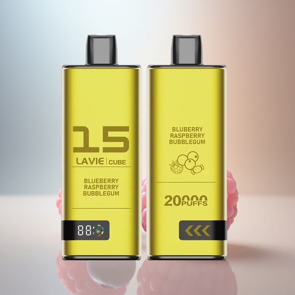Lavie Cube 20000 Puffs Blåbär Hallon Tuggummi 28ML 5% Nikotin 600mAh