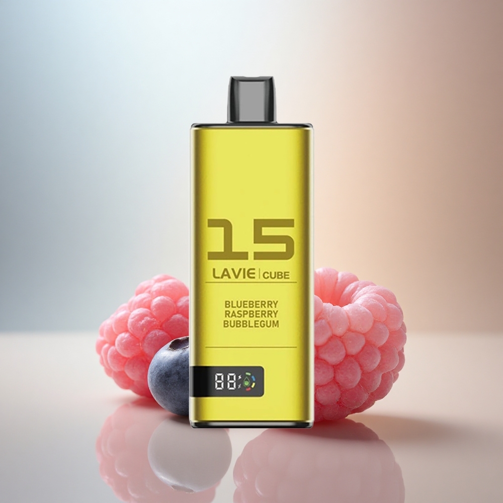 Lavie Cube 20000 Puffs Blåbär Hallon Tuggummi 28ML 5% Nikotin 600mAh