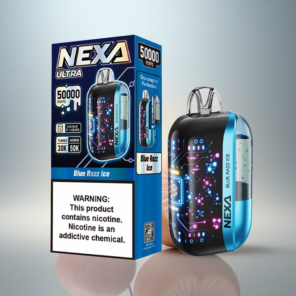 NEXA Ultra 50000 Puffs Blå Hallon Is 20ml 800mAh 5% Nikotin