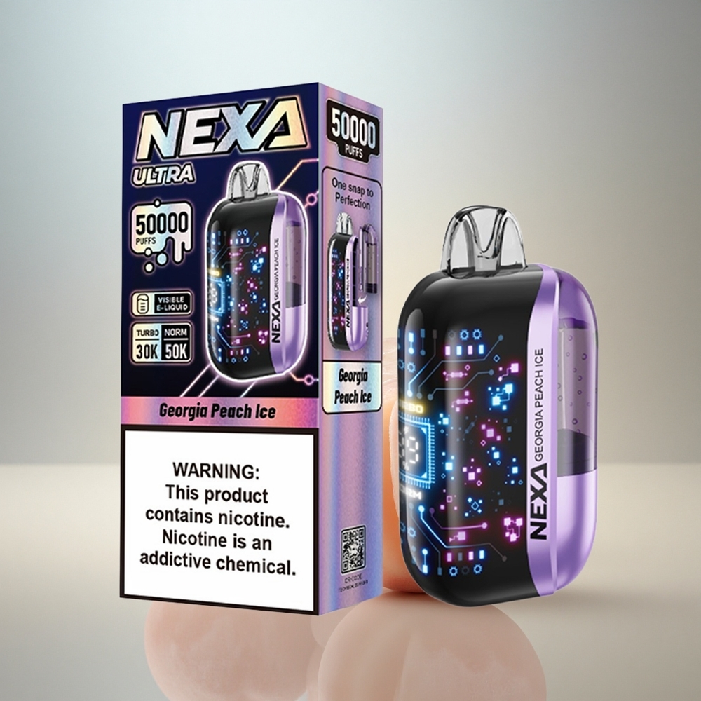 NEXA Ultra 50000 Puffs Georgisk Persika Is med 20ml och 5% nikotin