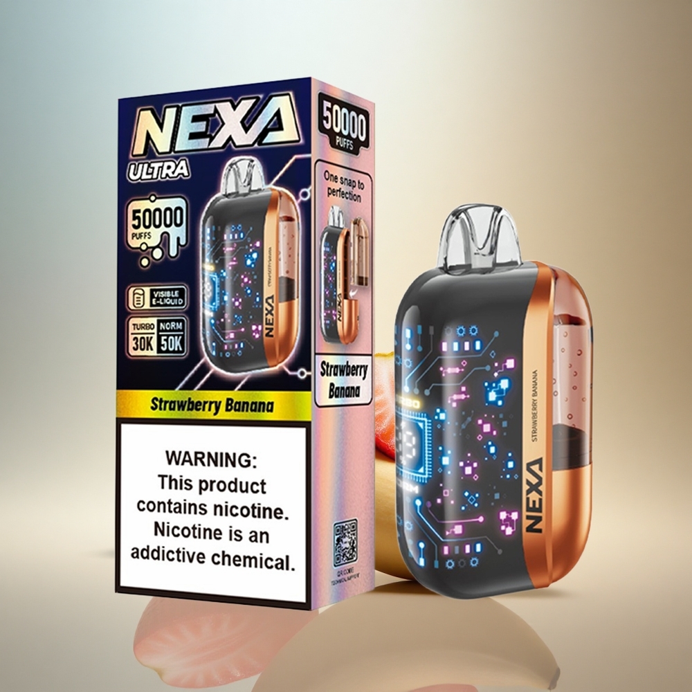NEXA Ultra 50000 Puffs Jordgubb Banan 20ml 800mAh 5% Nikotin