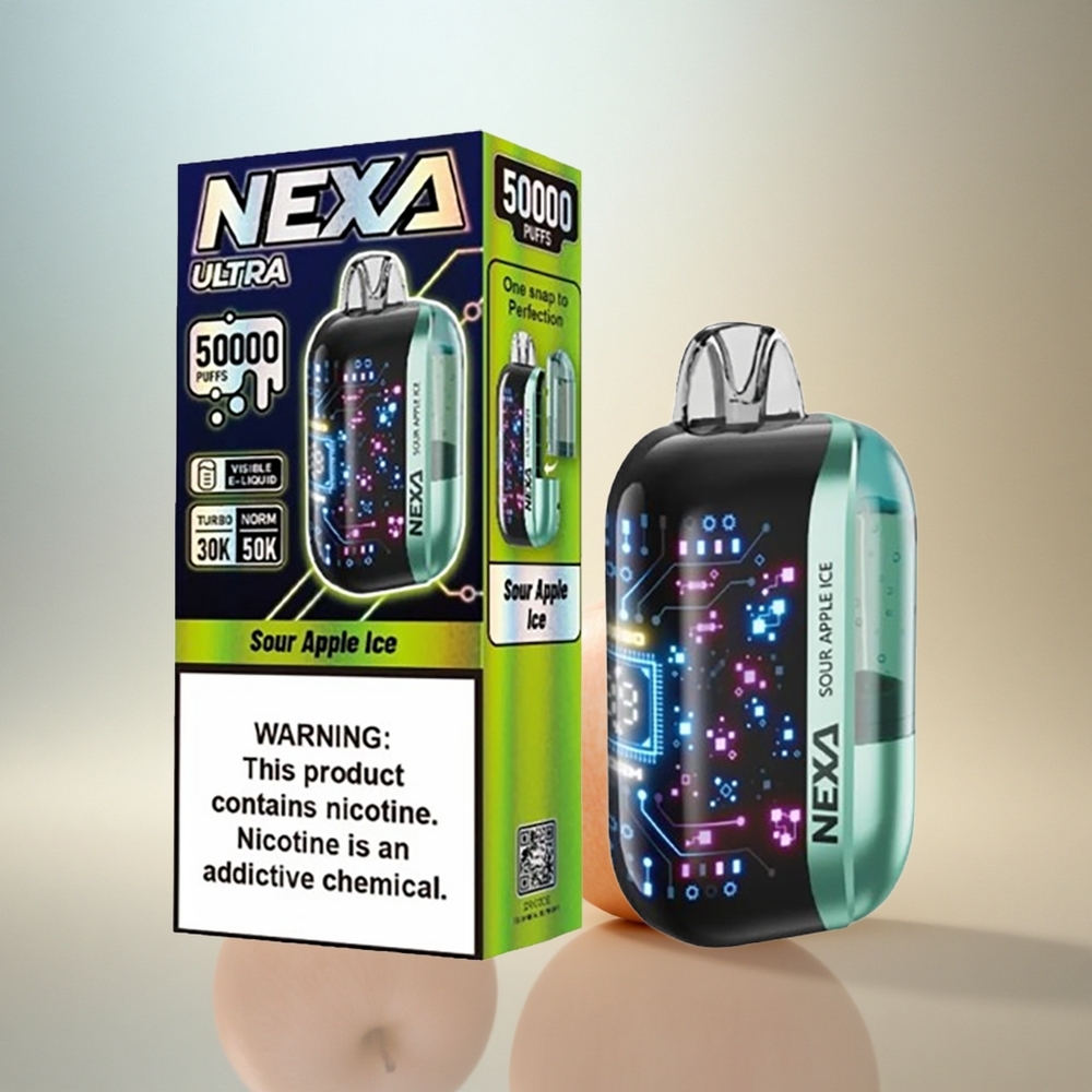 NEXA Ultra 50000 Puffs Suräpple Is 20ml 5% nikotin 800mAh