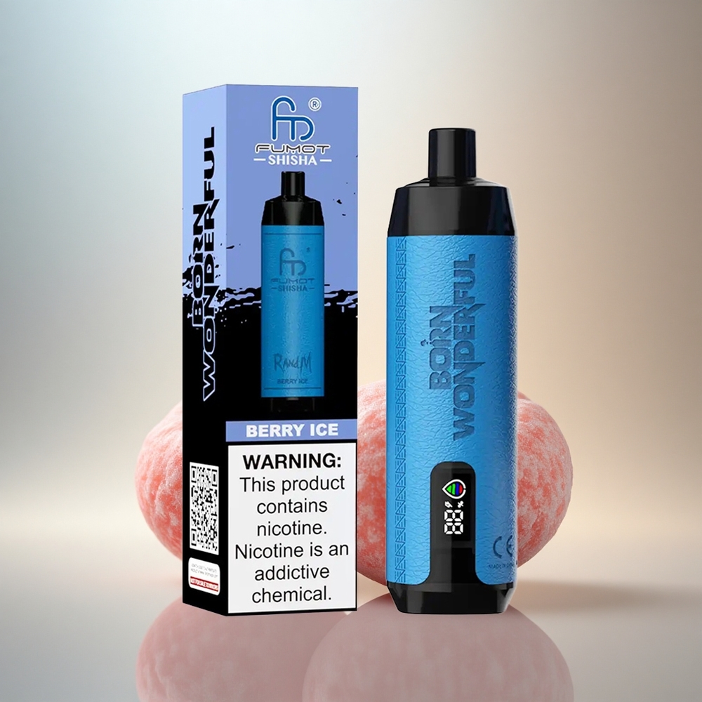 RandM Fumot Shisha 10000 Puffs Bärglass med LED & 850 mAh Batteri