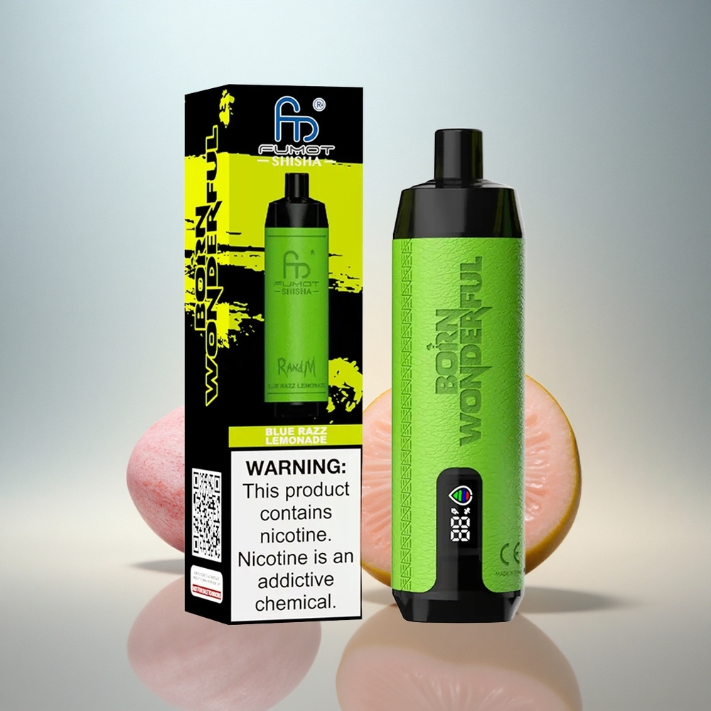 RandM Fumot Shisha 10000 Puffs Blå Hallon Citronad med 18ml och 850 mAh