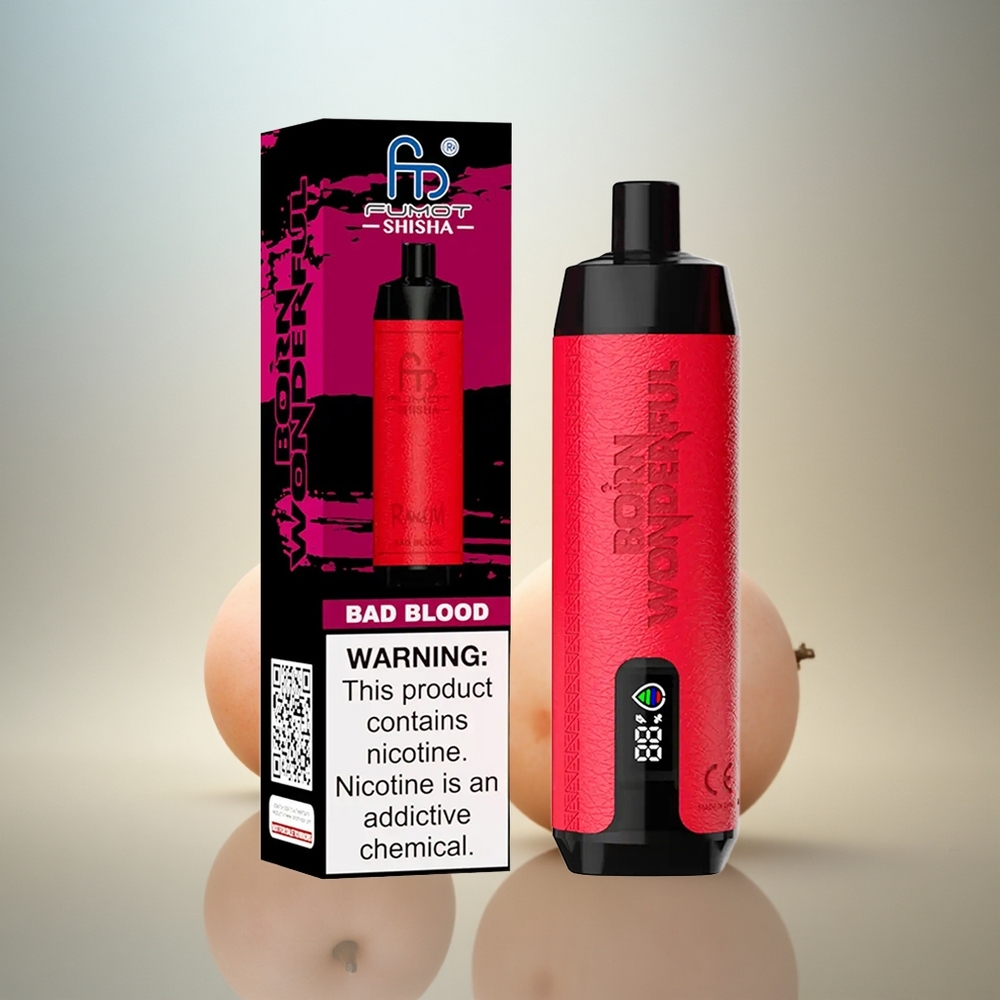RandM Fumot Shisha 10000 Puffs Dåligt Blod 18ml 0.5% Nicotin 850mAh