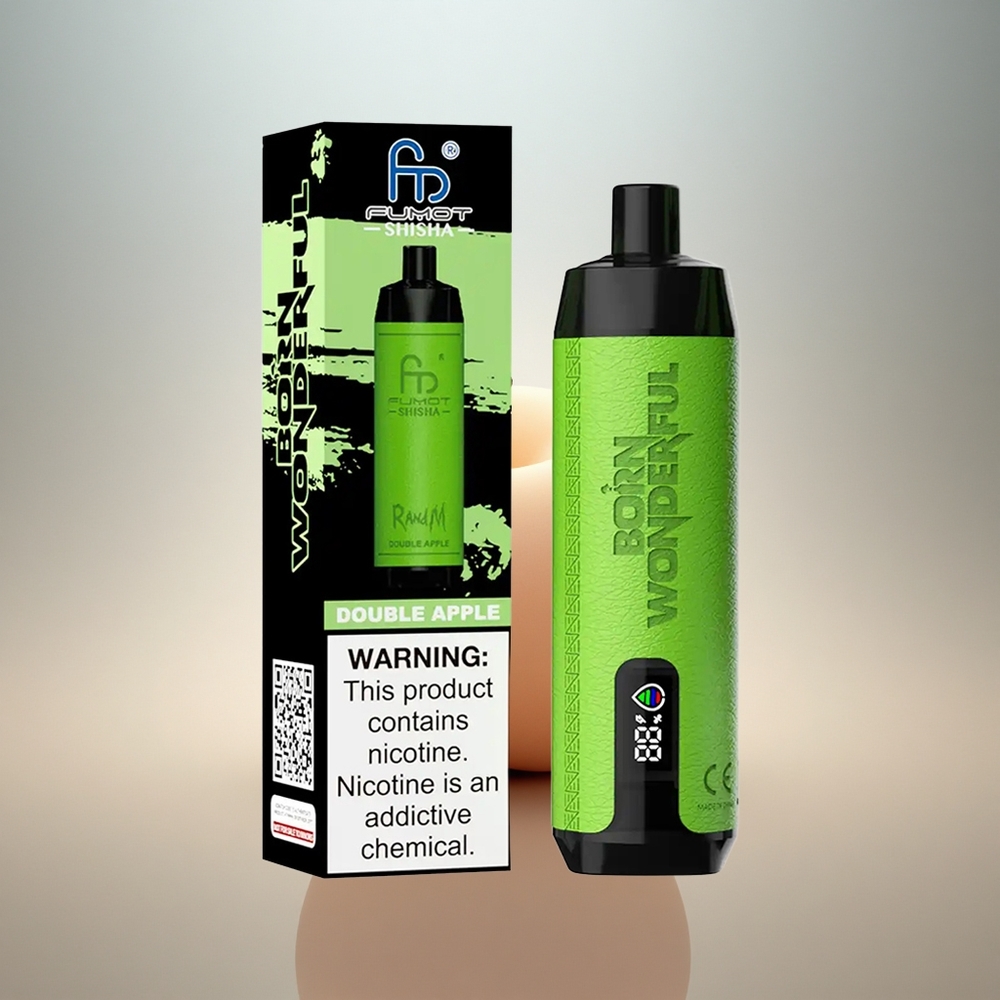 RandM Fumot Shisha 10000 Puffs Dubbel Äpple 18ml 850mAh 0.5% Nikotin