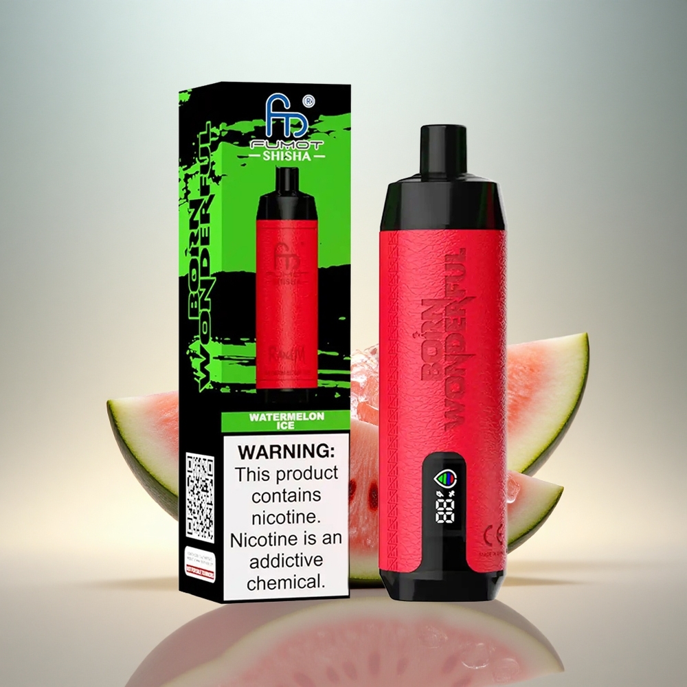 RandM Fumot Shisha 10000 Puffs Vattenmelon Is 18ml 850mAh 0.5% nikotin