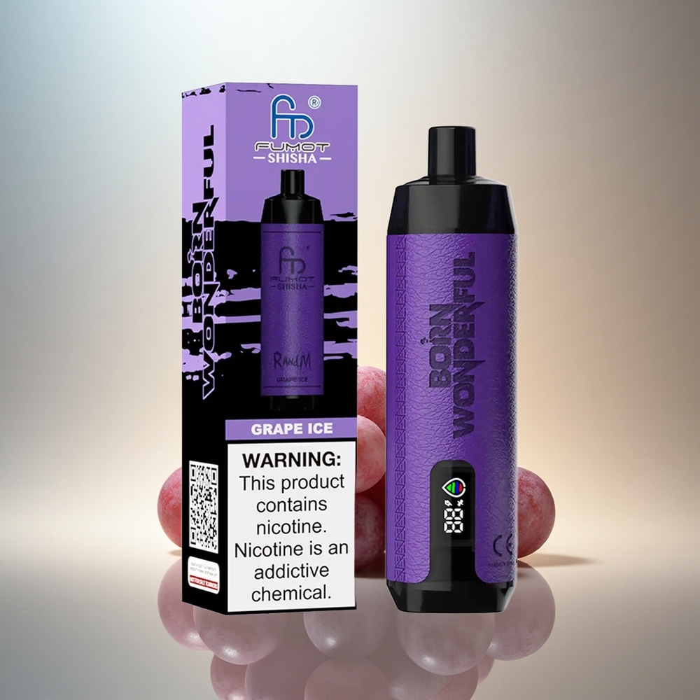 RandM Fumot Shisha 10000 Puffs Vin Glace med 18ml och 0.5% nikotin