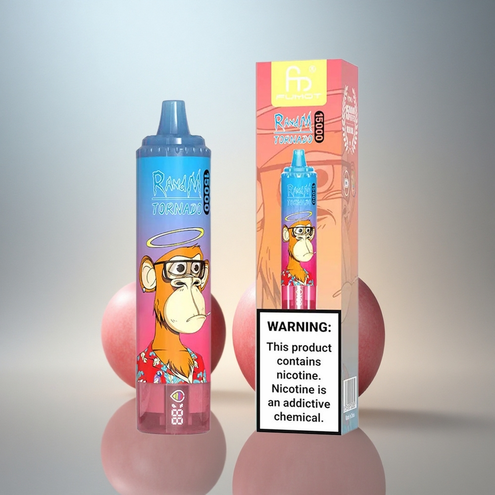 RandM Fumot Tornado 15000 Puffs Blå Hallon Körsbär 850mAh Mesh Coil