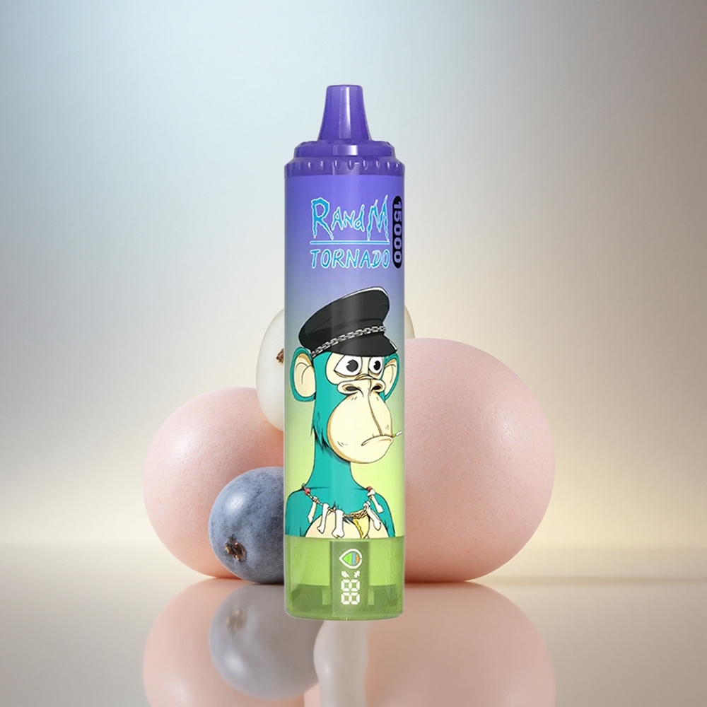 RandM Fumot Tornado 15000 Puffs Blåbubbel Tuggummi 25ml 850mAh Mesh