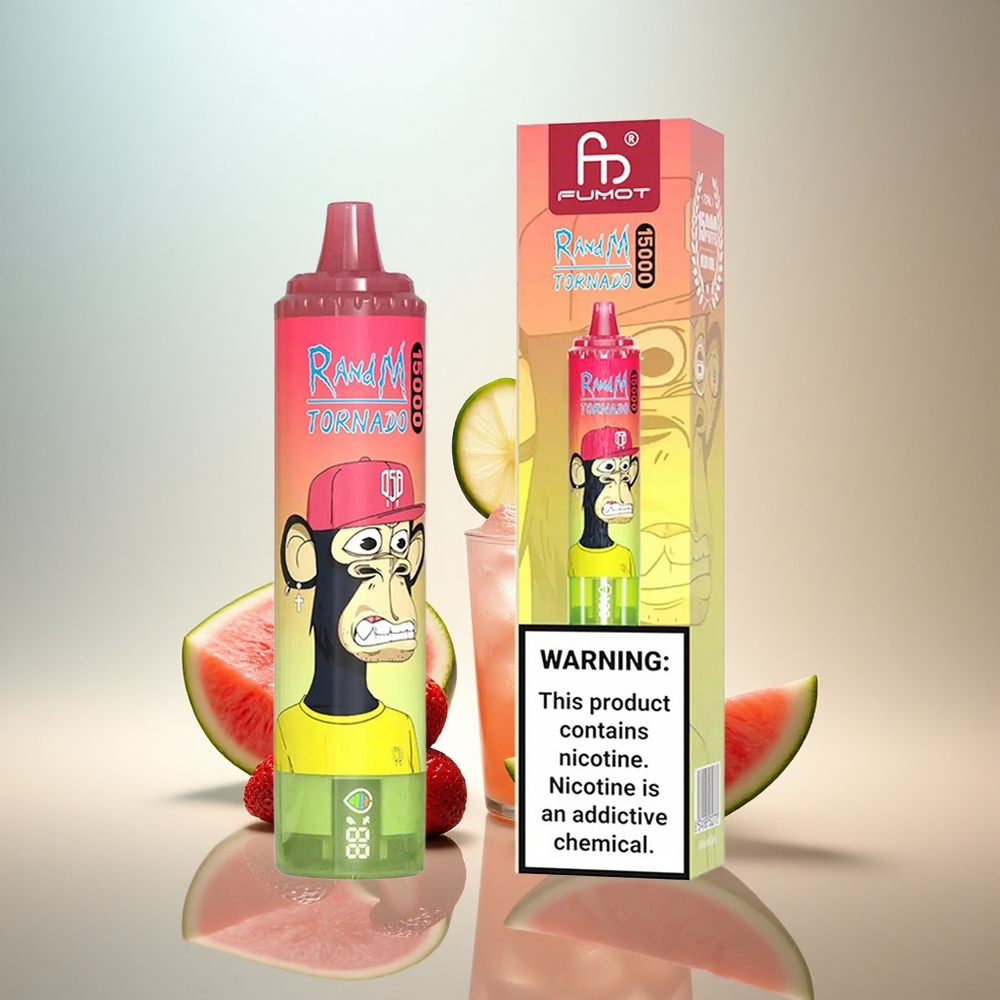 RandM Fumot Tornado 15000 Puffs Jordgubb Vattenmelon Lemonad 25ml 850mAh