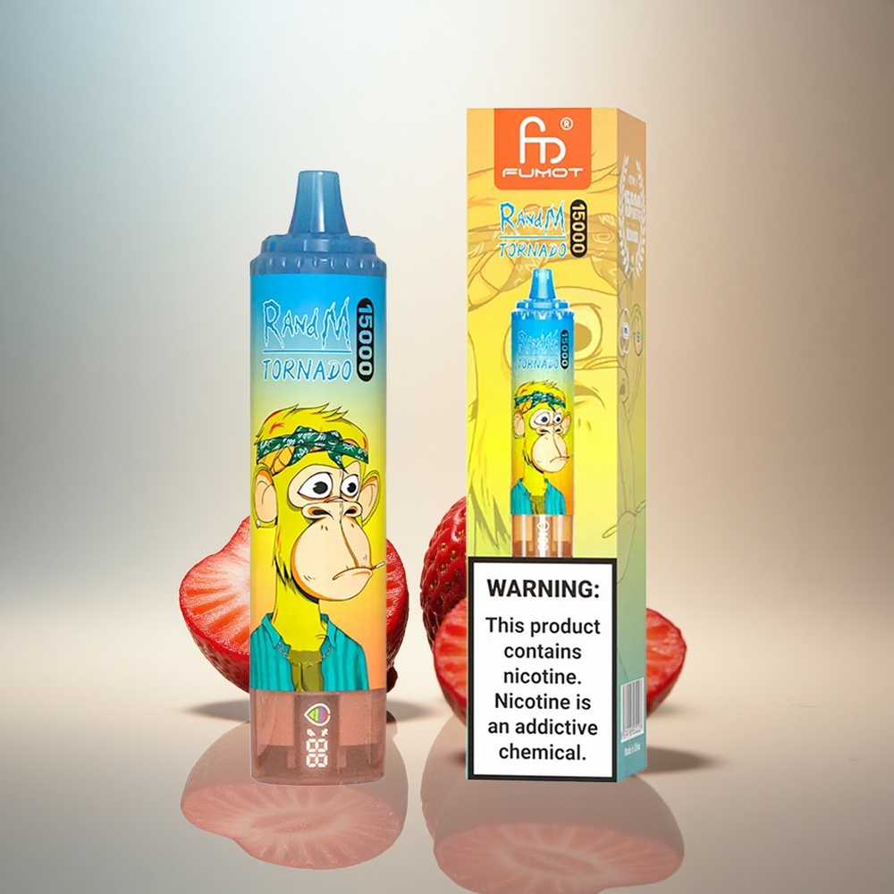 RandM Fumot Tornado 15000 Puffs Jordgubba 25ml 850mAh Mesh