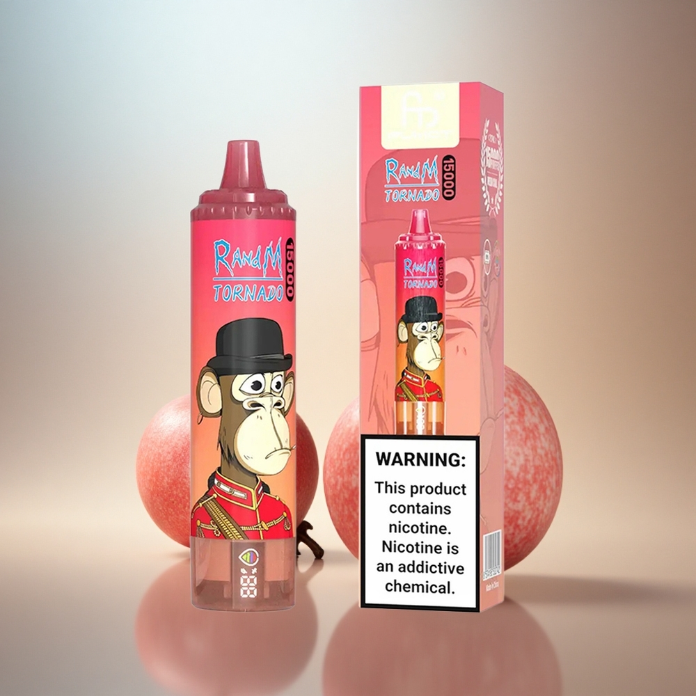 RandM Fumot Tornado 15000 Puffs Röd Energi Is 850mAh Mesh Coil