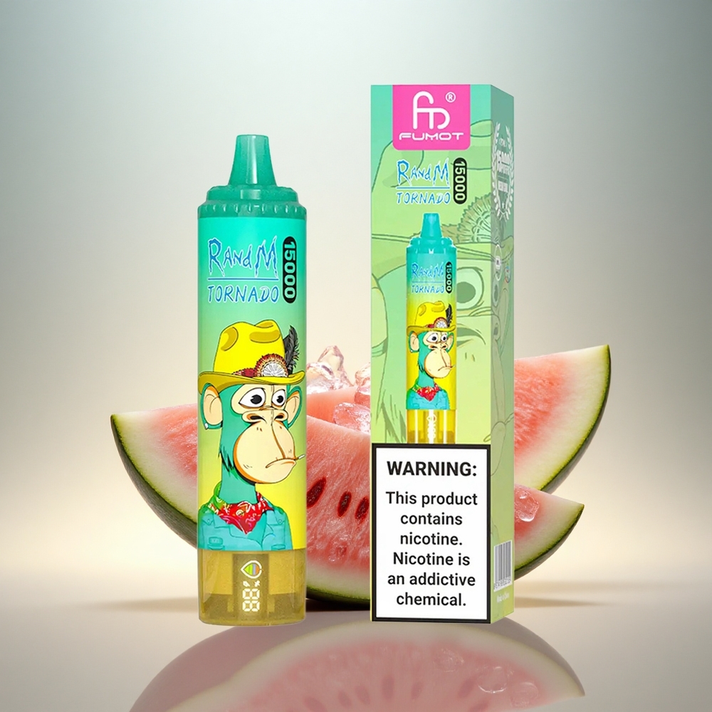 RandM Fumot Tornado 15000 Puffs Vattenmelon Is 25ml 850mAh Mesh Coil