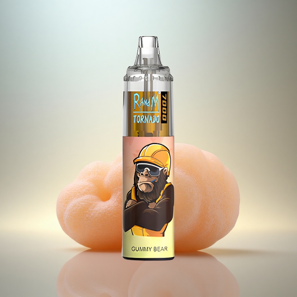 RandM Fumot Tornado 7000 Puffs Björngodis Mesh Coil 850 mAh Luftjusterbar