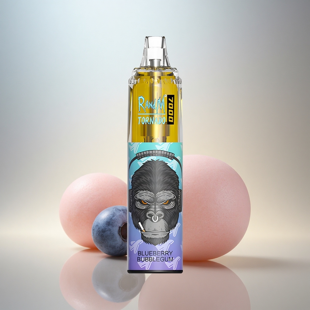 RandM Fumot Tornado 7000 Puffs Blåbubbelgum 850mAh Mesh Luftjusterbar