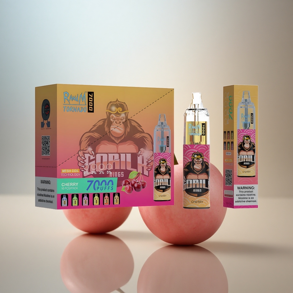 RandM Fumot Tornado 7000 Puffs Körsbär 14ML 850mAh Mesh