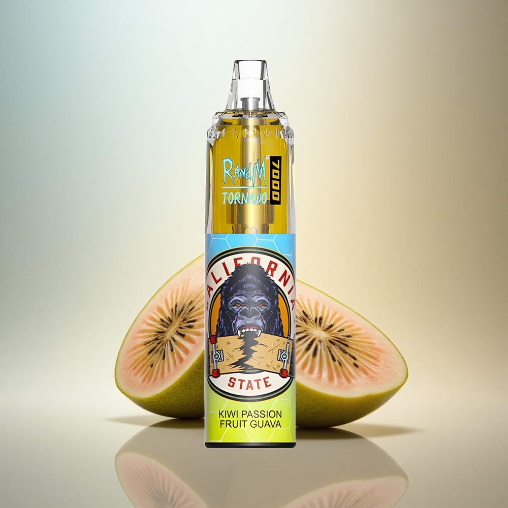 RandM Fumot Tornado 7000 Puffs Kiwi Passionfrukt Guava 850 mAh Mesh Coil 5% Nicotin