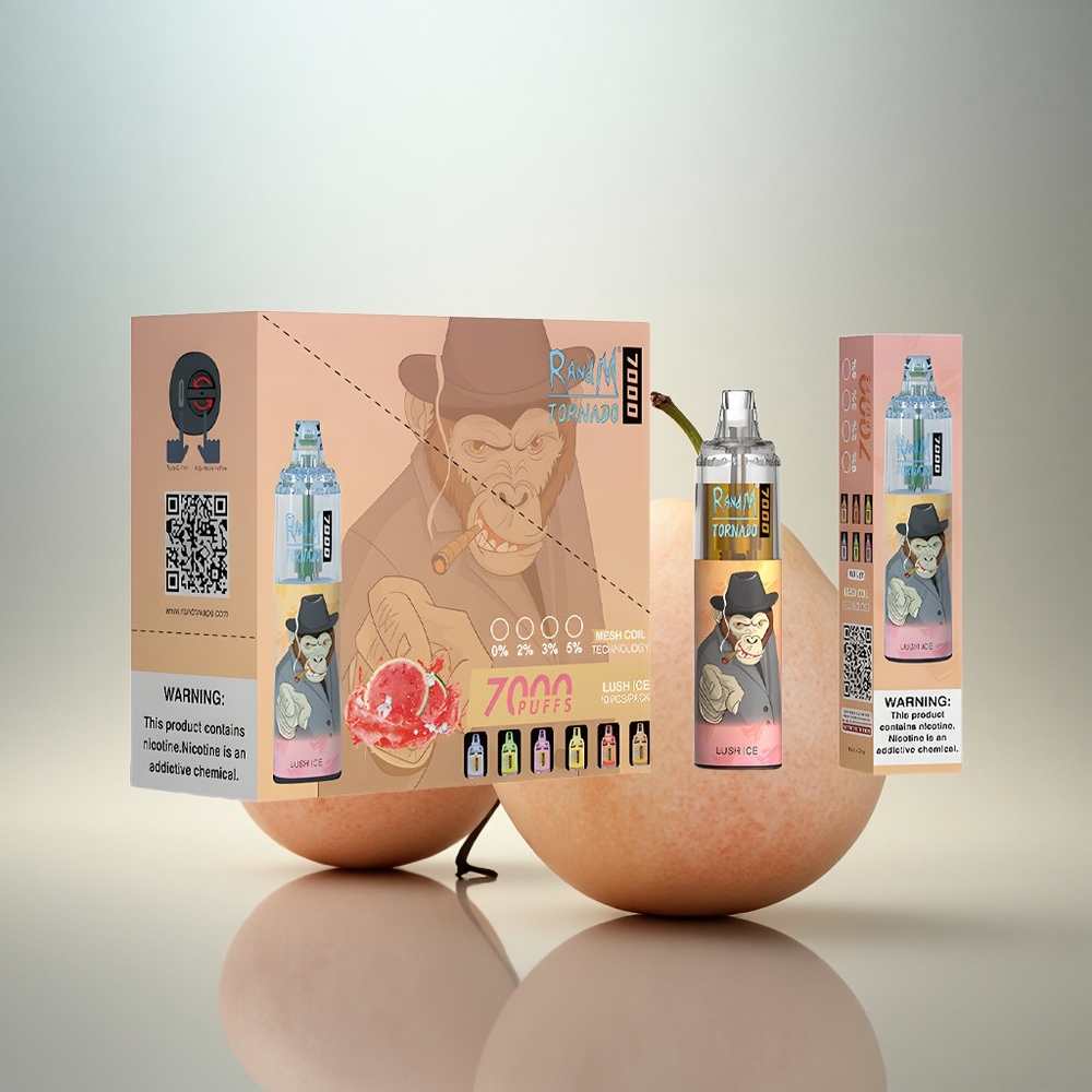 RandM Fumot Tornado 7000 Puffs Lush Is 5% Nikotin 850 mAh Luftjusterbar