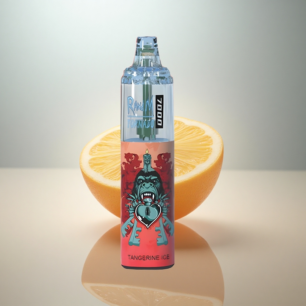 RandM Fumot Tornado 7000 Puffs Mandarin Is med 5% nikotin och 850 mAh