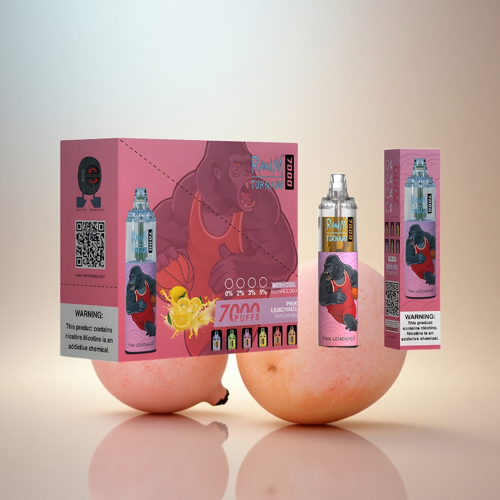 RandM Fumot Tornado 7000 Puffs Rosa Lemonad med 850 mAh och 5% Nikotin