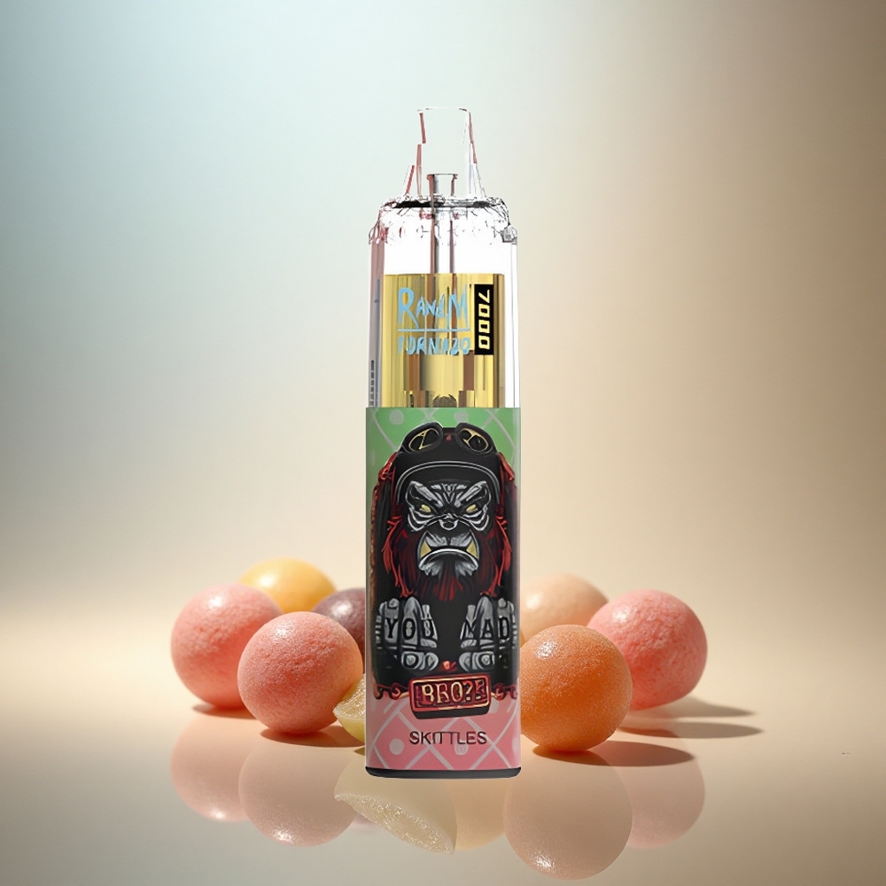 RandM Fumot Tornado 7000 Puffs Skittles Regnbåge med 14 ML E-vätska och 850 mAh Batteri