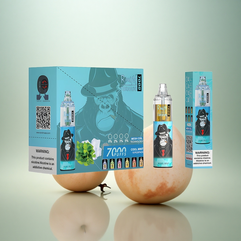 RandM Fumot Tornado 7000 Puffs Svåkyla Mynta Typ-C 850mAh Luftjusterbar