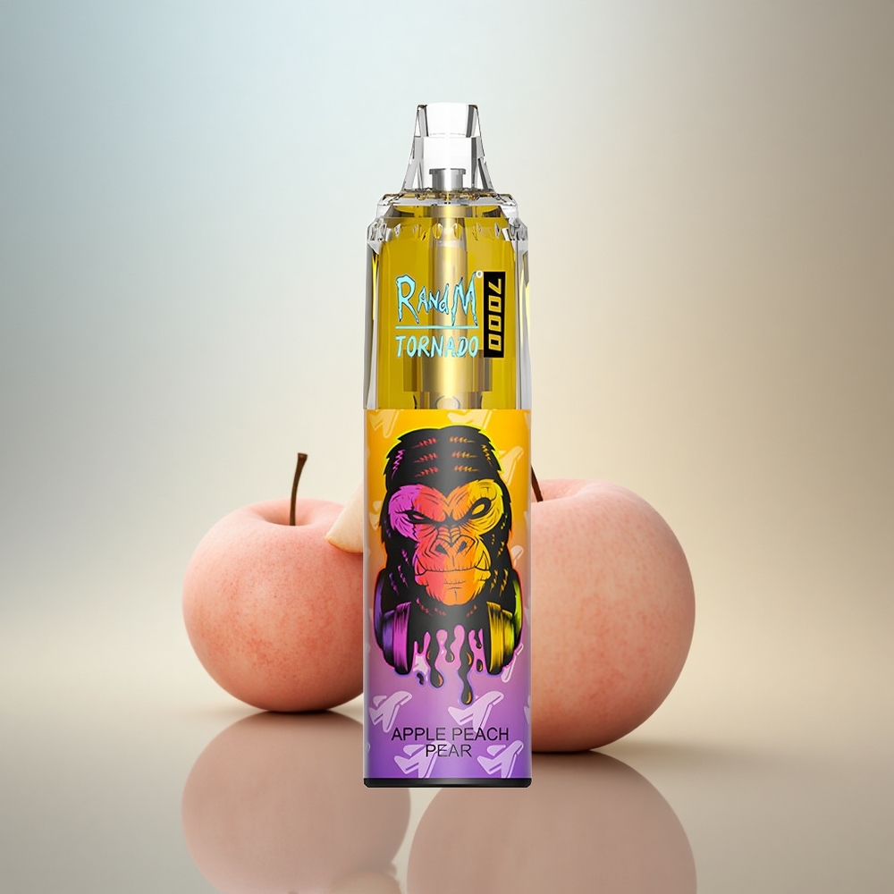 RandM Fumot Tornado 7000 Puffs Äpple Persika Päron 850 mAh Mesh Coil