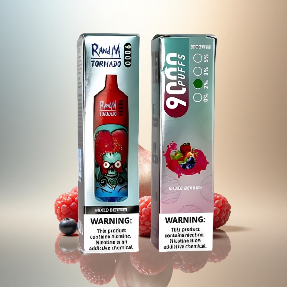 RandM Fumot Tornado 9000 Puffs Blandade Bär 18 mL Mesh Coil 850 mAh