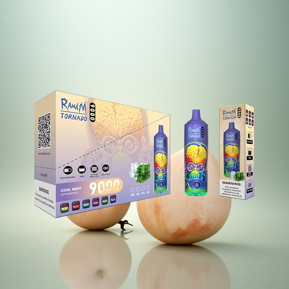 RandM Fumot Tornado 9000 Puffs Fräsch Mynta 18 mL Mesh