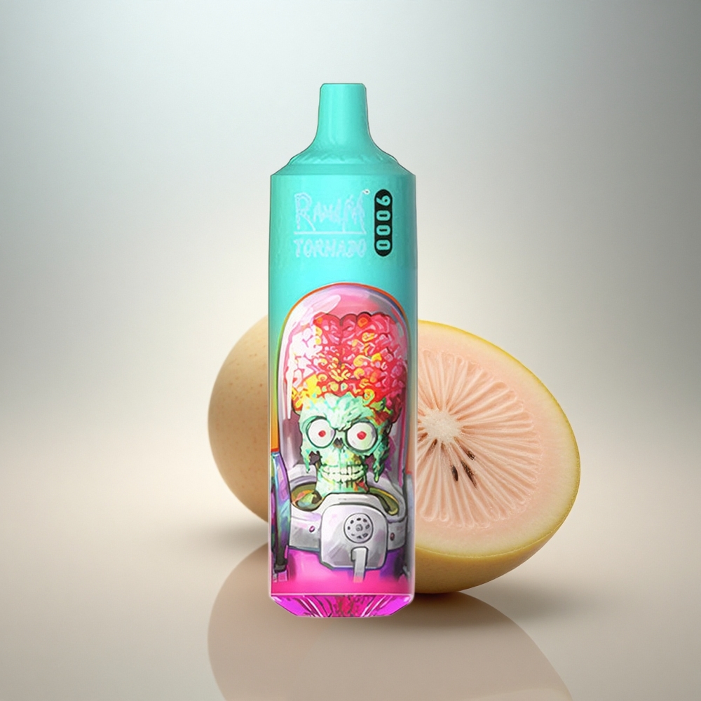 RandM Fumot Tornado 9000 Puffs Guava Is med 850 mAh och Mesh Coil