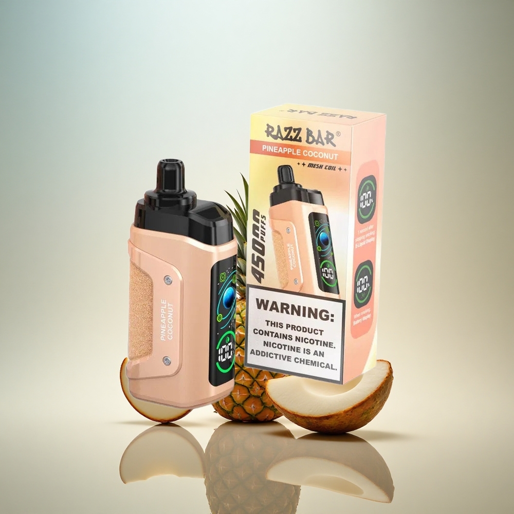 Razz Bar 45000 Puffs Ananas Kokos med Justerbar Luftflöde och Type-C-laddning