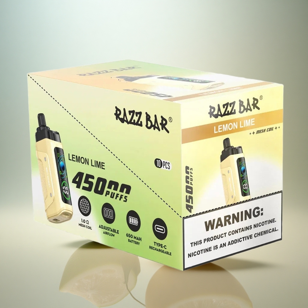 Razz Bar 45000 Puffs Citron Lime Typ-C 650mAh 20mg Nikotin