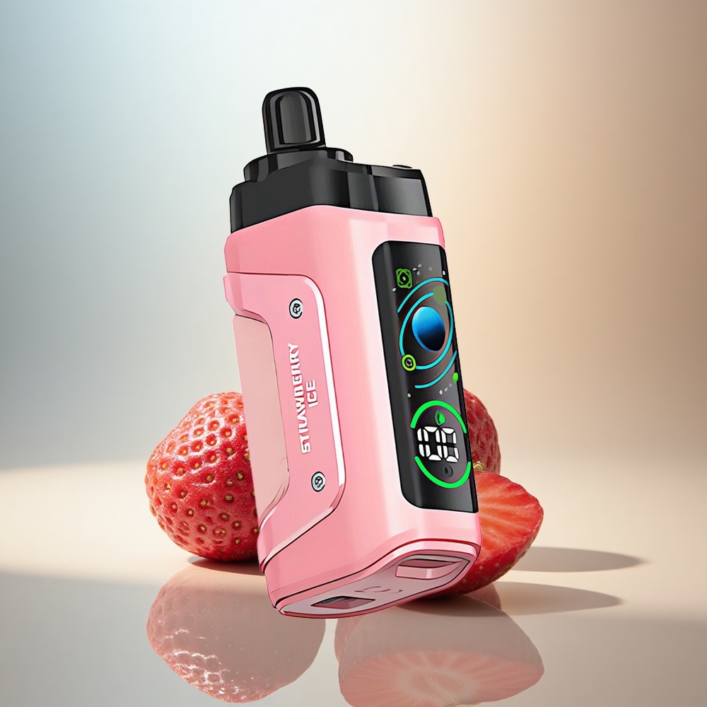 Razz Bar 45000 Puffs Jordgubb Glass med 20 mg/ml Nikotin och 650 mAh Batteri