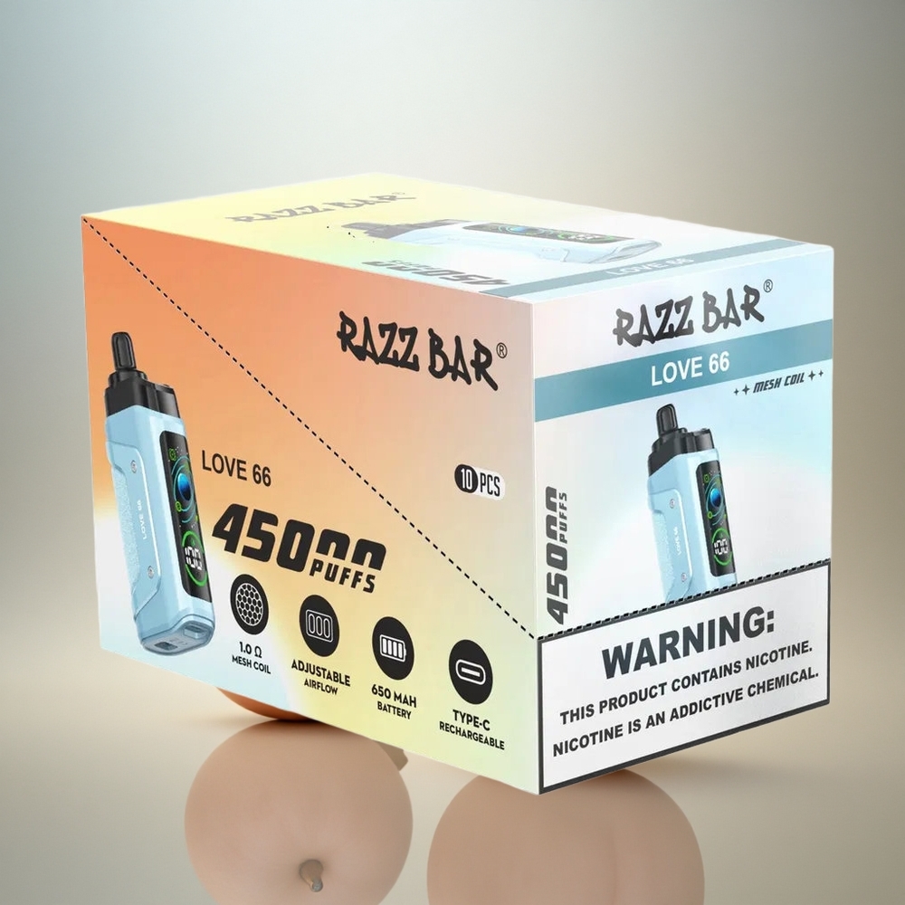 Razz Bar 45000 Puffs Kärlek 66 20 mg nikotin 650 mAh