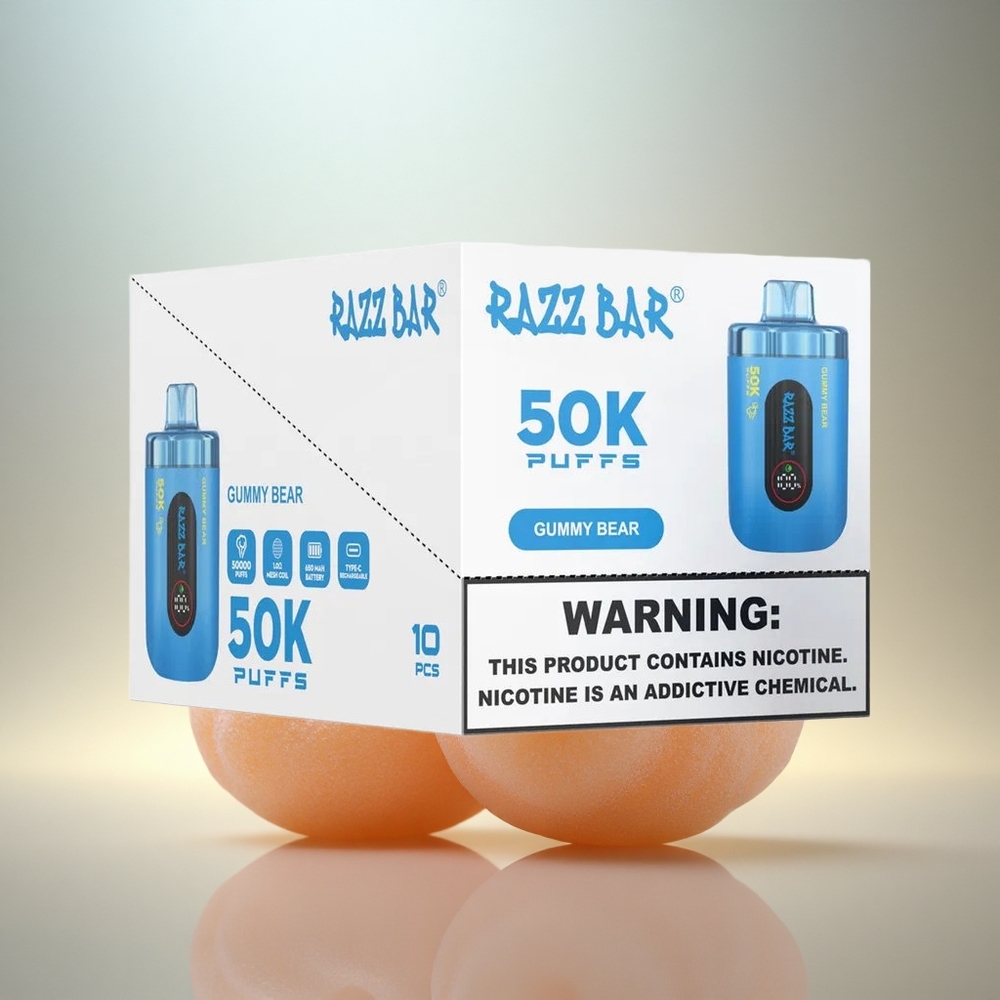 Razz Bar 50K Puffs Godispols 1.0 Ohm Mesh Typ-C 2% Nikotin