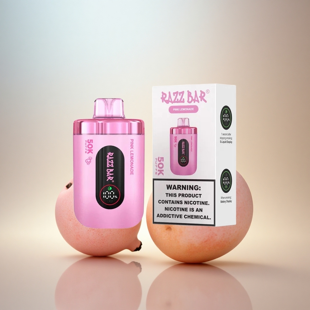 Razz Bar 50K Puffs Rosa Citronad med 2% Nikotin och 650 mAh