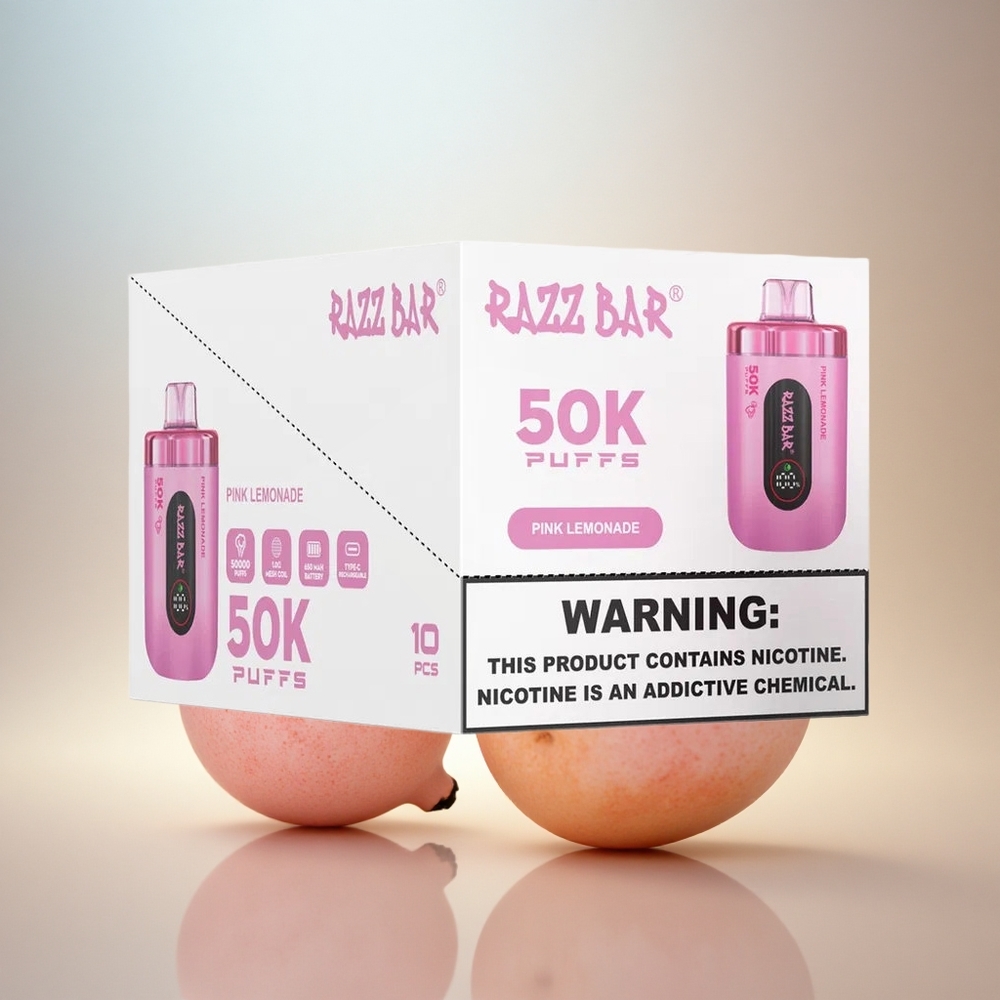 Razz Bar 50K Puffs Rosa Citronad med 2% Nikotin och 650 mAh