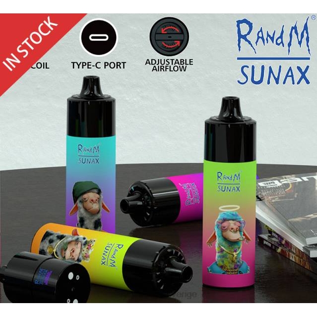2V0J268 RandM Sunax 21000 luftflödeskontroll pod utbytbar vape enhet 1st RandM vapes wholesale gummibjörn
