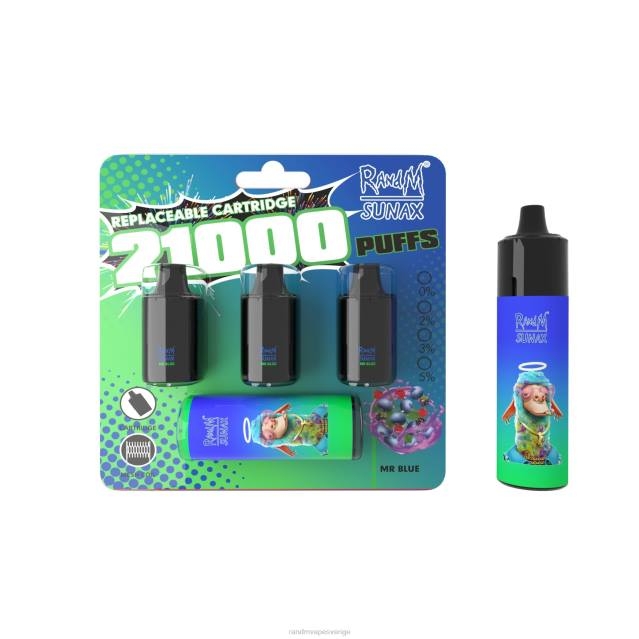 2V0J268 RandM Sunax 21000 luftflödeskontroll pod utbytbar vape enhet 1st RandM vapes wholesale gummibjörn