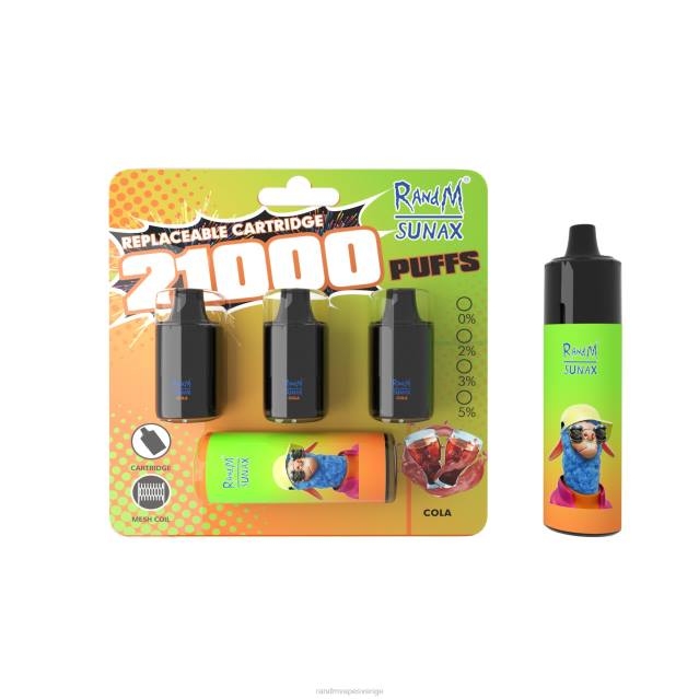 2V0J268 RandM Sunax 21000 luftflödeskontroll pod utbytbar vape enhet 1st RandM vapes wholesale gummibjörn