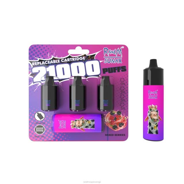 2V0J268 RandM Sunax 21000 luftflödeskontroll pod utbytbar vape enhet 1st RandM vapes wholesale gummibjörn