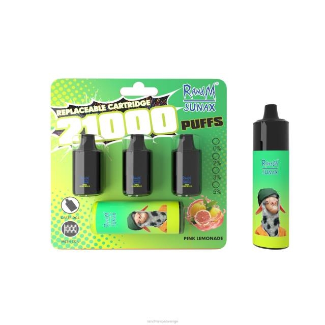 2V0J268 RandM Sunax 21000 luftflödeskontroll pod utbytbar vape enhet 1st RandM vapes wholesale gummibjörn