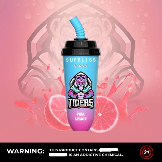 2V0J260 RandM Supbliss Bingo 8000 vape pod enhet 1st RandM tornado pris rosa citron