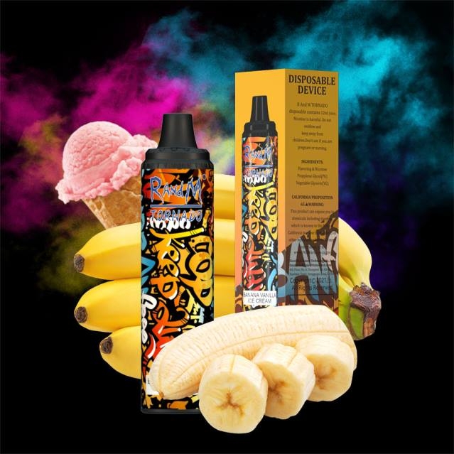 2V0J287 RandM Tornado 6000 luftflödeskontroll vape pod enhet 1st RandM rabatt code apelsin läsk