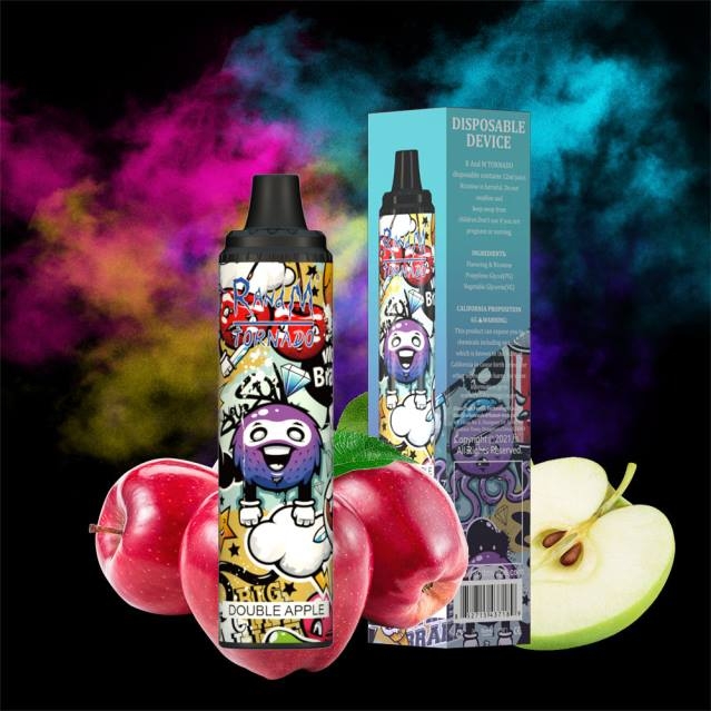 2V0J287 RandM Tornado 6000 luftflödeskontroll vape pod enhet 1st RandM rabatt code apelsin läsk