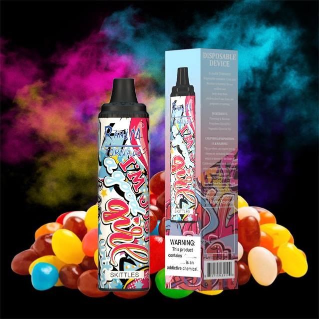 2V0J287 RandM Tornado 6000 luftflödeskontroll vape pod enhet 1st RandM rabatt code apelsin läsk