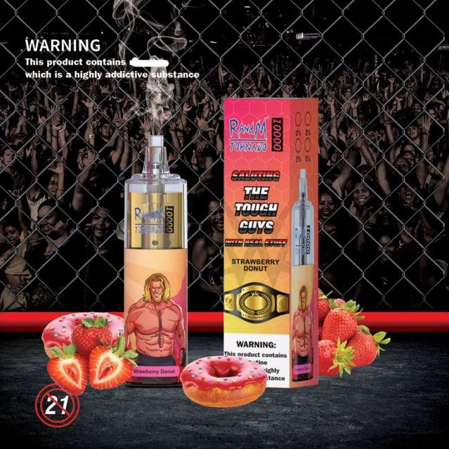 2V0J107 RandM Tornado 10000 luftflödeskontroll vape enhet 1st RandM rabatt code jordgubbsmunk