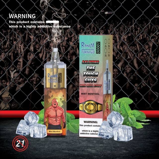 2V0J107 RandM Tornado 10000 luftflödeskontroll vape enhet 1st RandM rabatt code jordgubbsmunk